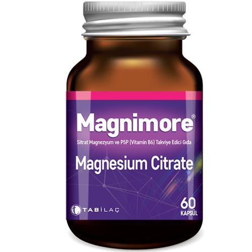 Magnimore Magnesium Citrate ve P5P (Vitamin B6) 60 Kapsül