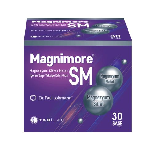 Magnimore SM Magnezyum Sitrat Malat Takviye Edici Gıda 30 Saşe