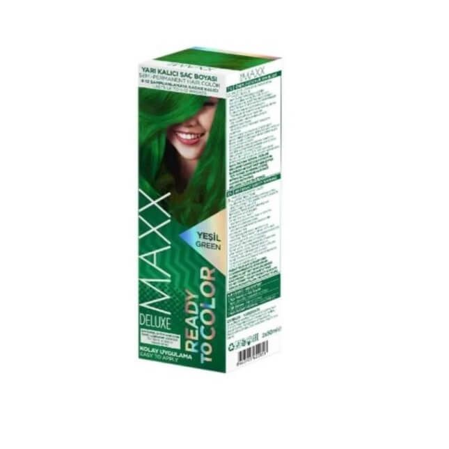 Maxx Deluxe Yarı Kalıcı Saç Boyası Yeşil