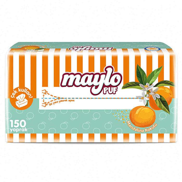 Maylo Puf Mendil Mandalina Kokulu 150'li