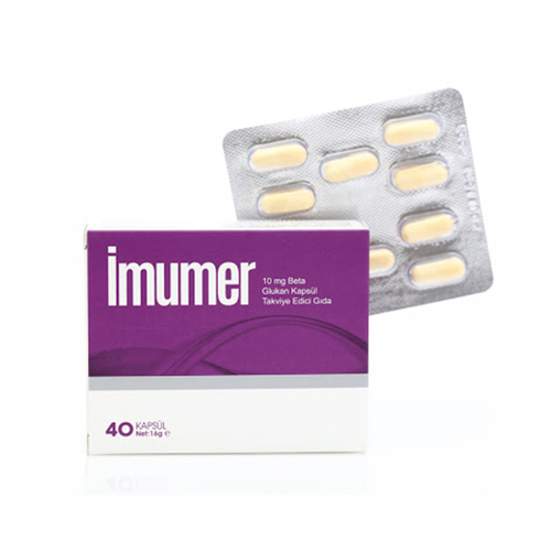 Miraderm İmumer 10 mg Beta Glukan Kapsül Takviye Edici Gıda 40 Kapsül - Miraderm ürünü
