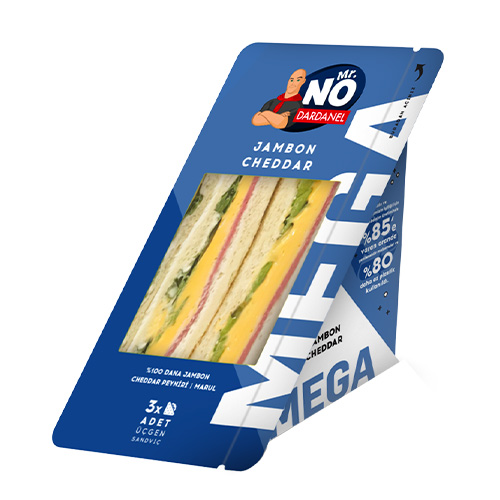 Mr. NO Jambon & Cheddar Mega Sandviç (230 g) - Mr. NO ürünü