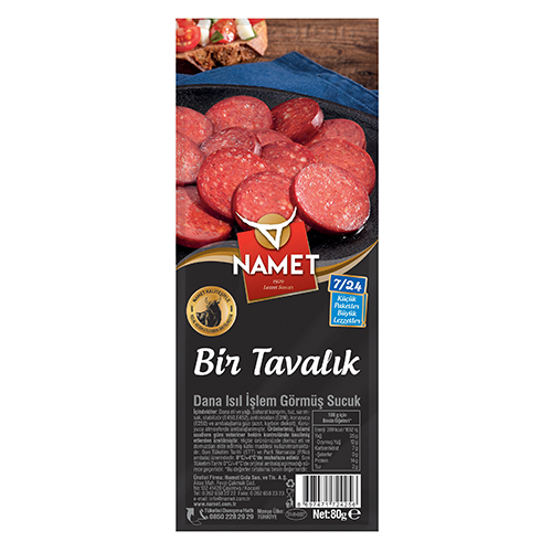 Namet Bir Tavalık Isıl İşlem Görmüş Sucuk (80 g)