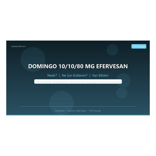 Neutec İlaç Domingo 5/10/80 mg 30 Tablet