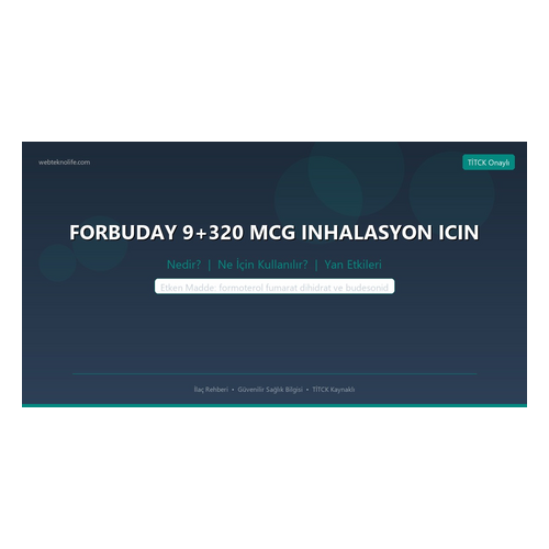 Neutec İlaç Forbuday 9+320 mcg 60+60 Kapsül
