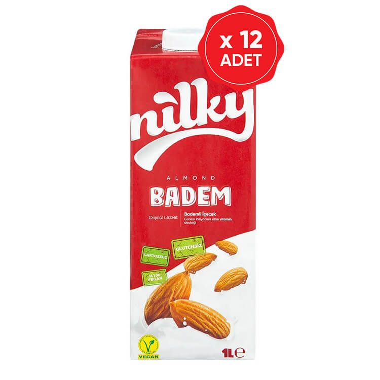 Nilky Badem Sütü Şekersiz 1 Lt x 12 Adet
