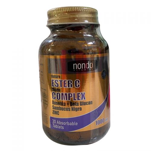 Nondo Vitamins Ester C Complex 1000 mg Takviye Edici Gıda 30 Tablet