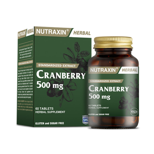 Nutraxin Cranberry 500 mg Takviye Edici Gıda 60 Tablet