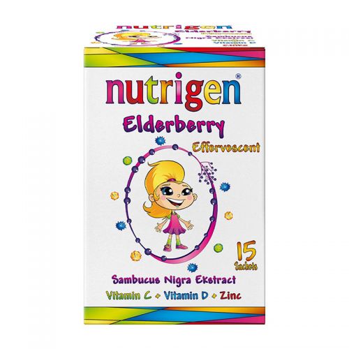 Nutrigen Elderberry Takviye Edici Gıda 15 Efervesan Tablet - Avantajlı Ürün - Nutrigen ürünü