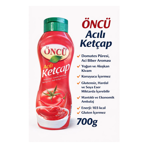 Öncü Acılı Ketçap 700 gr. - Öncü ürünü
