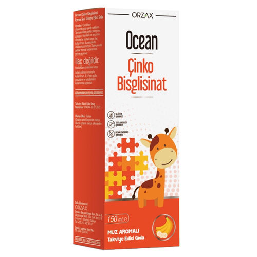 Orzax Ocean Çinko Bisglisinat 150 ml - Muz Aromalı