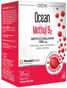 Orzax Ocean Methyl B12 10 ml - Takviye Edici Gıda