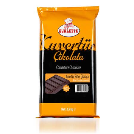 Ovalette Kuvertür %55 Bitter Çikolata 2.5 Kg