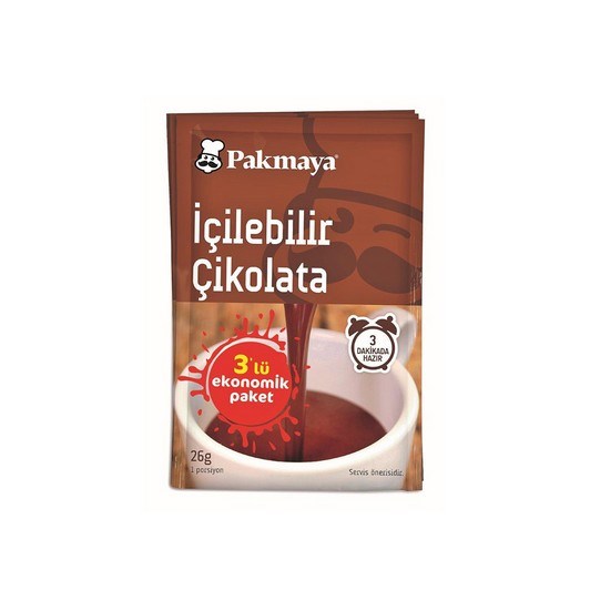 Pakmaya (Toz Tatlı) Pakmaya İçilebilir Çikolata 3 lü 78 gr