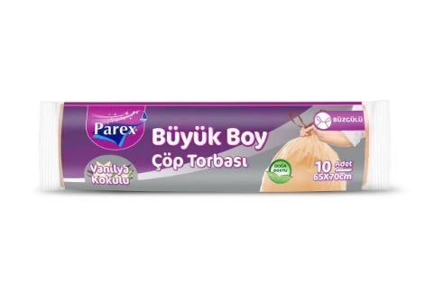 Parex Büzgülü Vanilya Kokulu Büyük Boy Çöp Torbası 10 Adet