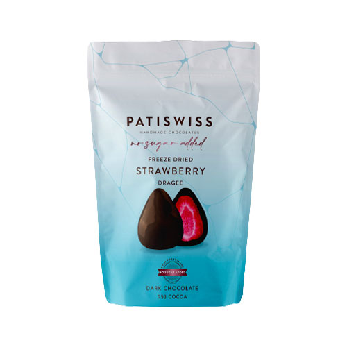 Patiswiss Şeker İlavesiz Bitter Çikolatalı Çilek Draje (80 g)