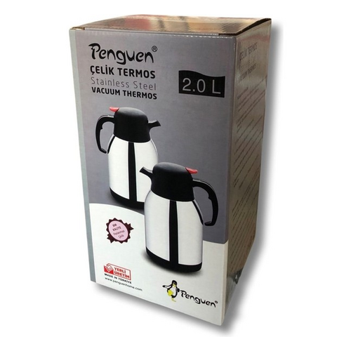 Penguen 2 Litre Çift Kat Çelik Çay Termosu 1200P Yeni Model - Penguen ürünü