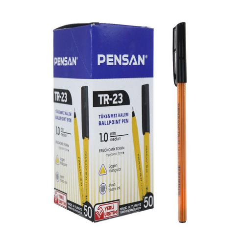 Pensan 1.0 Üçgen Tükenmez Kalem Siyah Tr-23 - Pensan ürünü