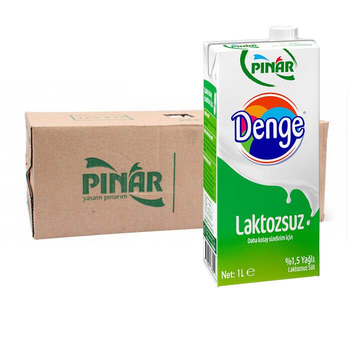 Pınar Denge Laktozsuz Süt 1 Lt x 12 Adet