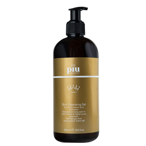 Piu Cosmetic Karma Ve Yağlı Ciltler Için Pürüzsüzleştirici Yüz Yıkama Jeli 400 ml - Piu Cosmetic ürünü