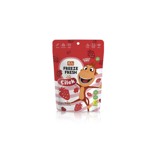 Pol's Kukuli Freeze Fresh Dondurularak Kurutulmuş Çilek 15 g - Pol's ürünü