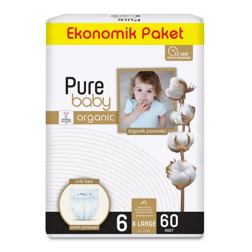 Pure Baby 6 No Çocuk Bezi 60'lı 4'lü - Pure Baby ürünü