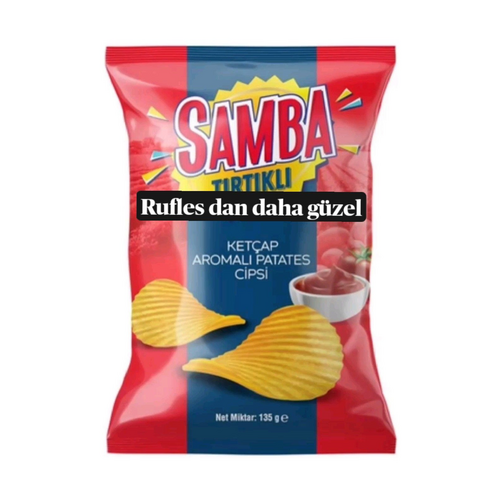 Samba Kaşkaval Peyniri Aromalı Patates Cipsi – 135 g - Samba ürünü