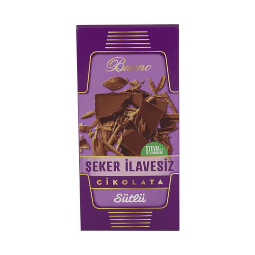 Şeker Ilavesiz Çikolata Sütlü Stevyalı Stevia Ile Tatlandırılmış Diyabetik 100 gram Buona Notte - Buono ürünü