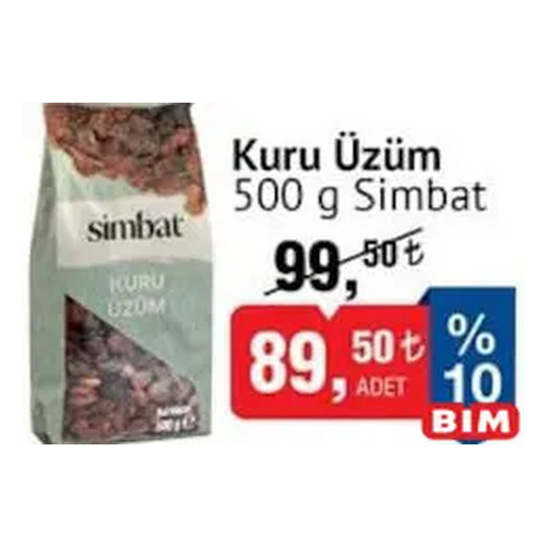 Simbat Kuru Üzüm 500g
