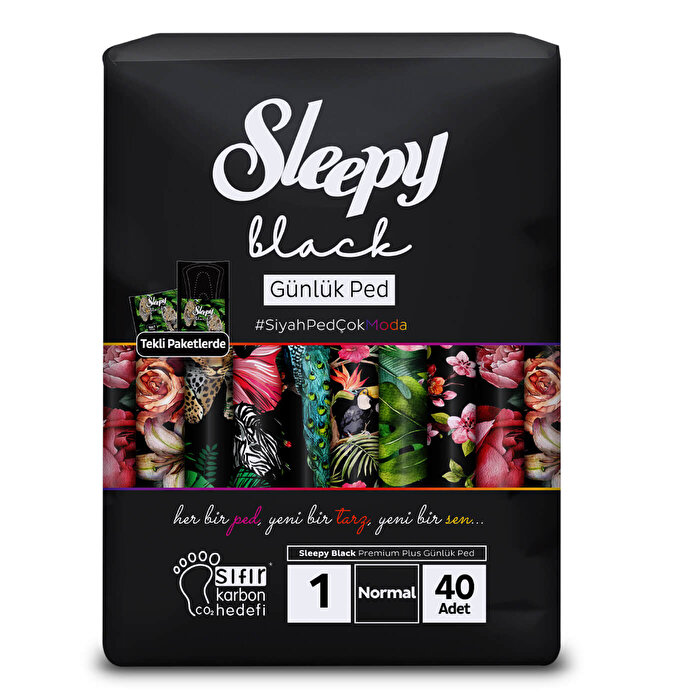 Sleepy Black Günlük Süper Eko Normal 40 lı