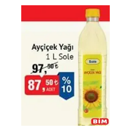 Sole Ayçiçek yağı 1l