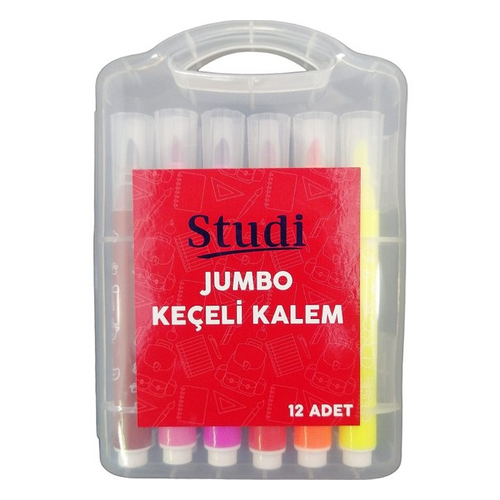 Studi Jumbo Keçeli Kalem 12 Renk - Studi ürünü