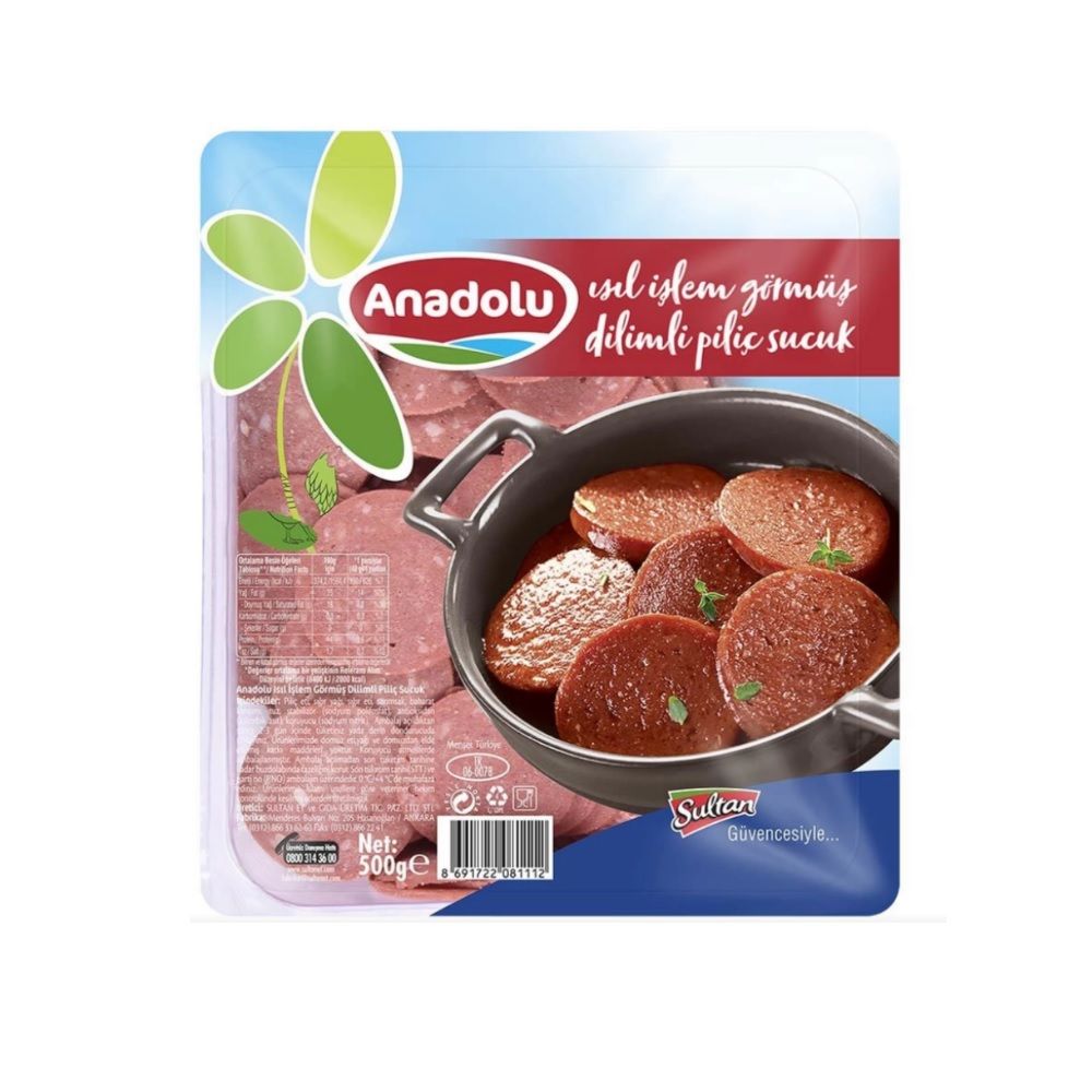 Sultan Anadolu Çiftliği Piliç Dilimli Sucuk 500 Gr - Sultan ürünü