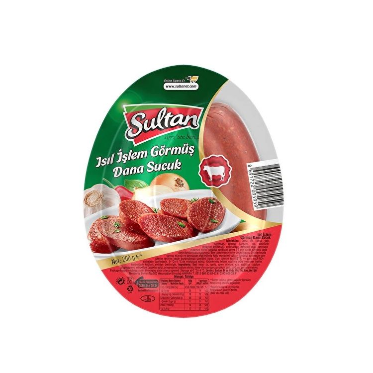 Sultan Isıl İşlem Görmüş Kangal Sucuk 200 Gr - Sultan ürünü