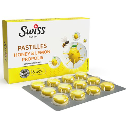 Swiss Bork Bal, Limon ve Propolis Aromalı Pastil 16 adet - Swiss Bork ürünü