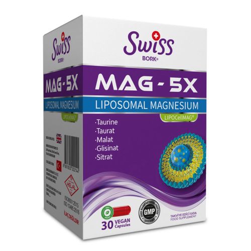 Swiss Bork MAG-5X Lipozomal Magnezyum 30 Vegan Kapsül - Swiss Bork ürünü