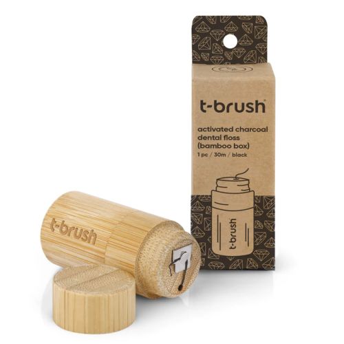 T-Brush Activated Charcoal Bambu Kutu Diş İpi - T-Brush ürünü