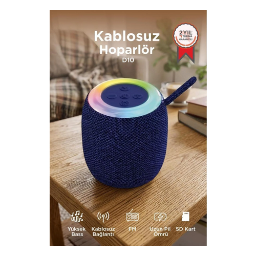 Torima D10 RGB Işıklı Bluetooth Hoparlör - Torima ürünü