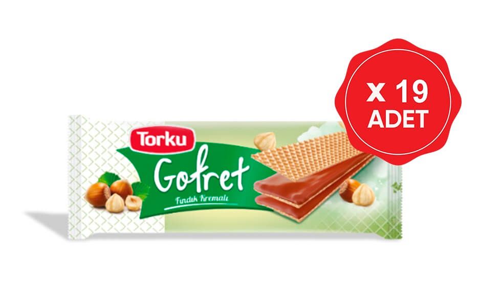 Torku Gofret Fındıklı 142 Gr x 19 Adet