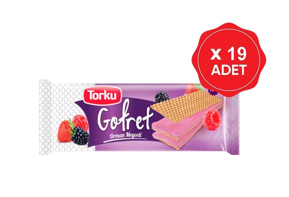 Torku Orman Meyveli Gofret 142 Gr x 19 Adet