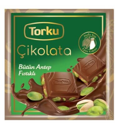 Torku Sütlü Antep Fıstıklı Çikolata 65 Gr