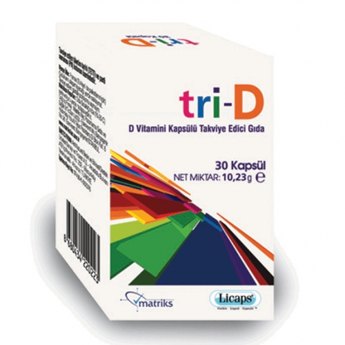 Matriks İlaç Tri-D D Vitamini Kapsülü Takviye Edici Gıda 30 Kapsül