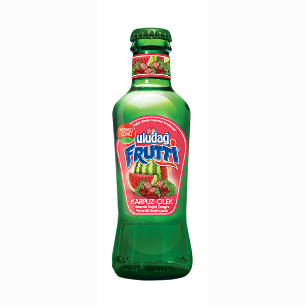 Uludağ Frutti Çilek-Karpuz Aromalı 200 ml Cam Şişe