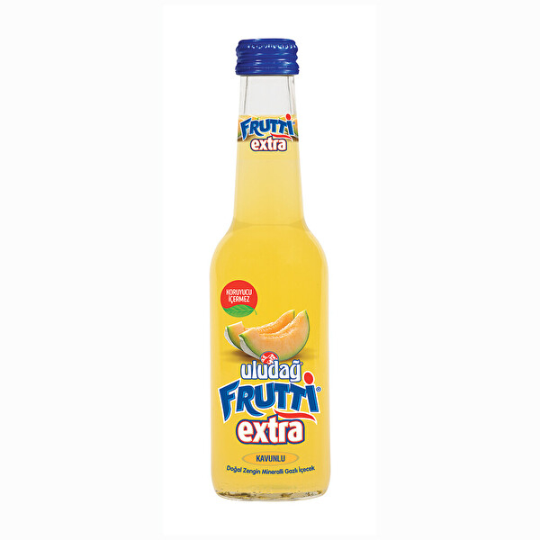 Uludağ Frutti Extra Kavunlu Doğal Zengin Mineralli Gazlı İçecek 250 ml Cam Şişe