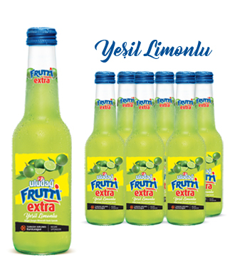 Uludağ Frutti Extra Yeşil Limon Cam 250 ml 6′lı Paket
