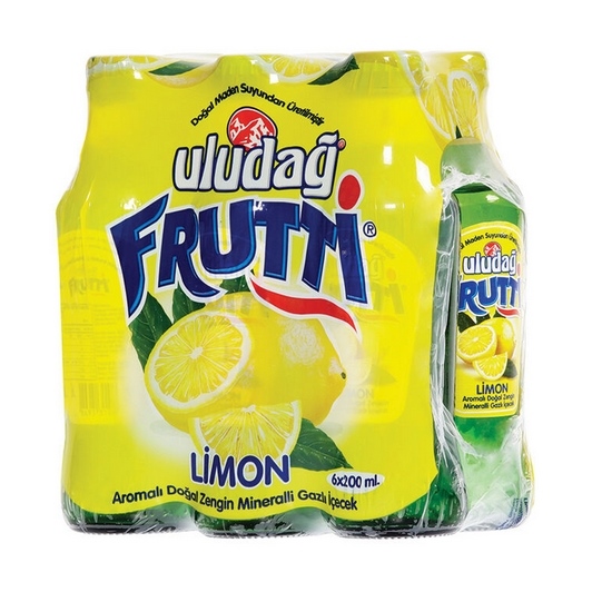 Uludağ Frutti Limonlu Maden Suyu 6x200 ml