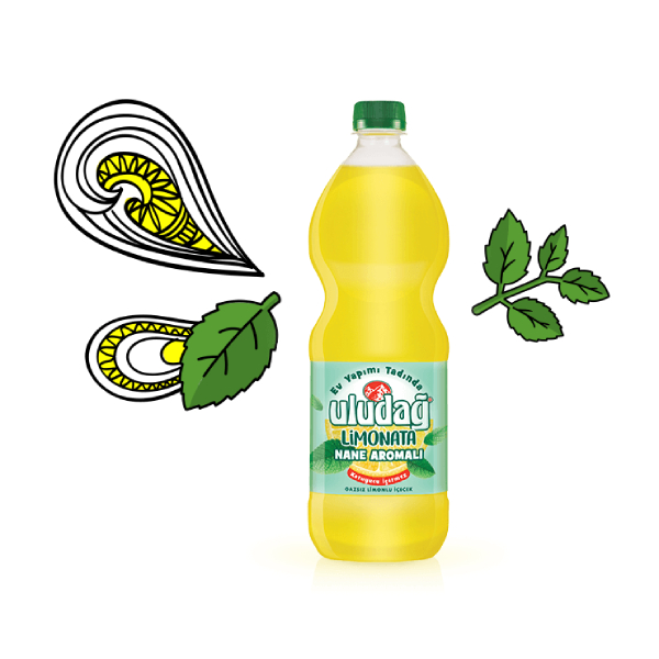 Uludağ Limonata Nane Aromalı 1 L Pet Şişe