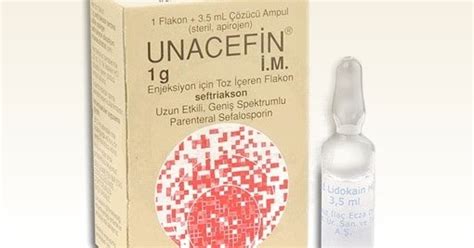 Yavuz İlaç Unacefin 1 g IV 1 Flakon (damar içine enjekte iğne)