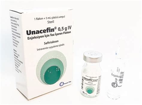 Yavuz İlaç Unacefin 500 mg IV 1 Flakon (damar içine enjekte iğne)