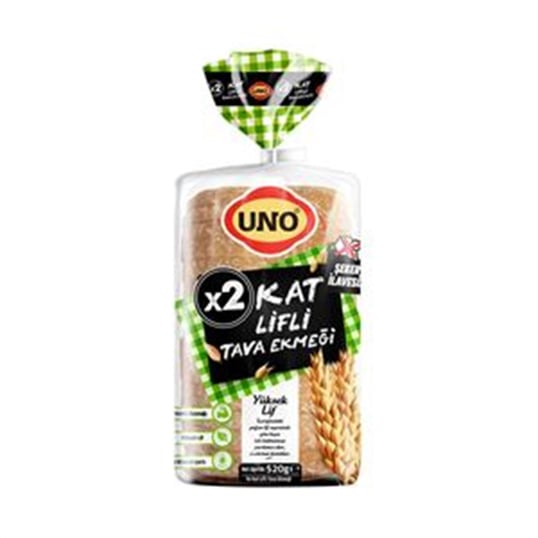 Uno 2 Kat Lifli Tava Ekmeği 520 Gr - UNO ürünü